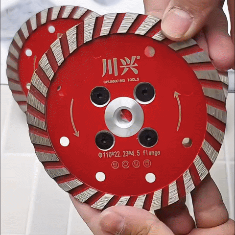 Disco Diamantato Turbo Pro 110mm – Taglia e Smussa Pietra, Granito, Calcestruzzo Senza Cambiare Disco (Flangia Inclusa)