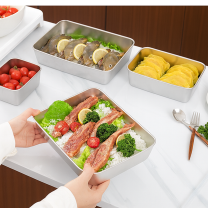 Contenitore per Alimenti in Acciaio Inox 304 – Freschezza Prolungata e Massima Sicurezza
