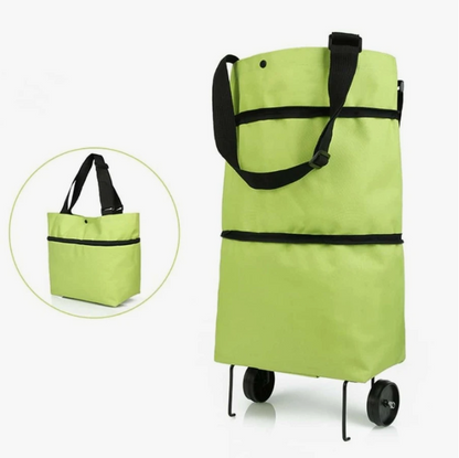 Borsa E Carrello 2 In 1 Pieghevole Con Ruote Carrello Borsa Portatile Con Ruote Regolabile Pieghevole Per Supermercato Di Generi Alimentari