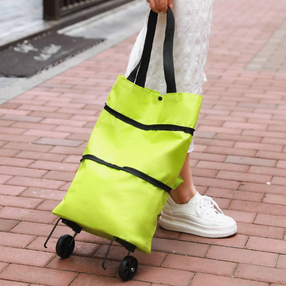 Borsa E Carrello 2 In 1 Pieghevole Con Ruote Carrello Borsa Portatile Con Ruote Regolabile Pieghevole Per Supermercato Di Generi Alimentari