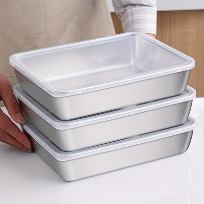 Bandeja de Acero Inoxidable 304 para Alimentos — Conserva y Cocina con Máxima Comodidad