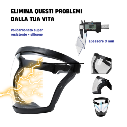 La Visiera Protegge Il Viso Dalle Polveri Sottili E Dalla Nebbia