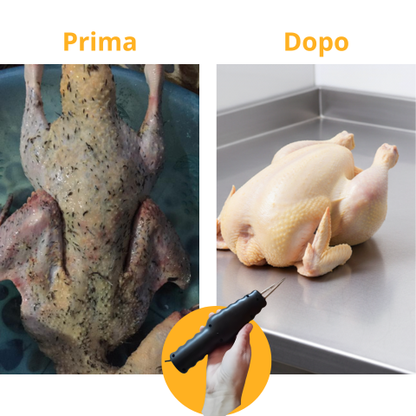 Spelatrice per pollame portatile – rimuove tutte le piume in pochi minuti