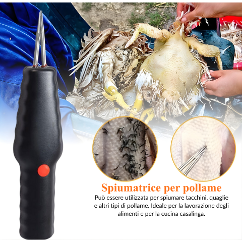 Spelatrice per pollame portatile – rimuove tutte le piume in pochi minuti