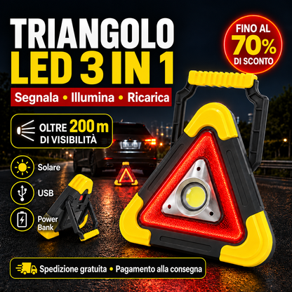 🚨 Triangolo di Emergenza LED per Auto – Super Offerta + Spedizione Gratuita