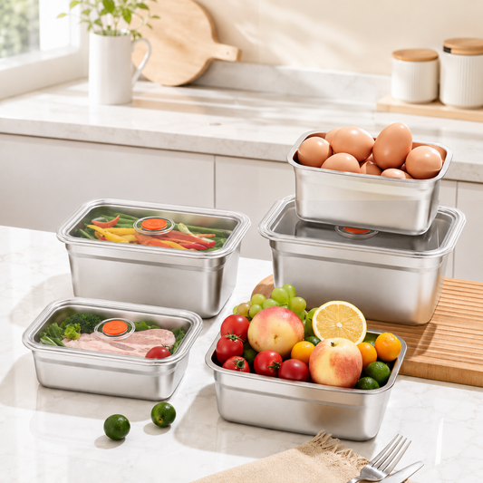 Contenitore per alimenti in acciaio 316 + sottovuoto – Freschezza garantita al 100%