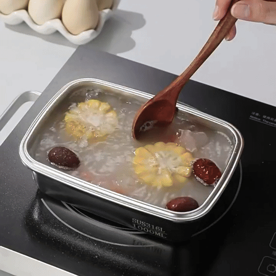 [🎁 Set 6+3 Gratis] Contenitore per la Conservazione Sottovuoto in Acciaio Inox 316 Antibatterico
