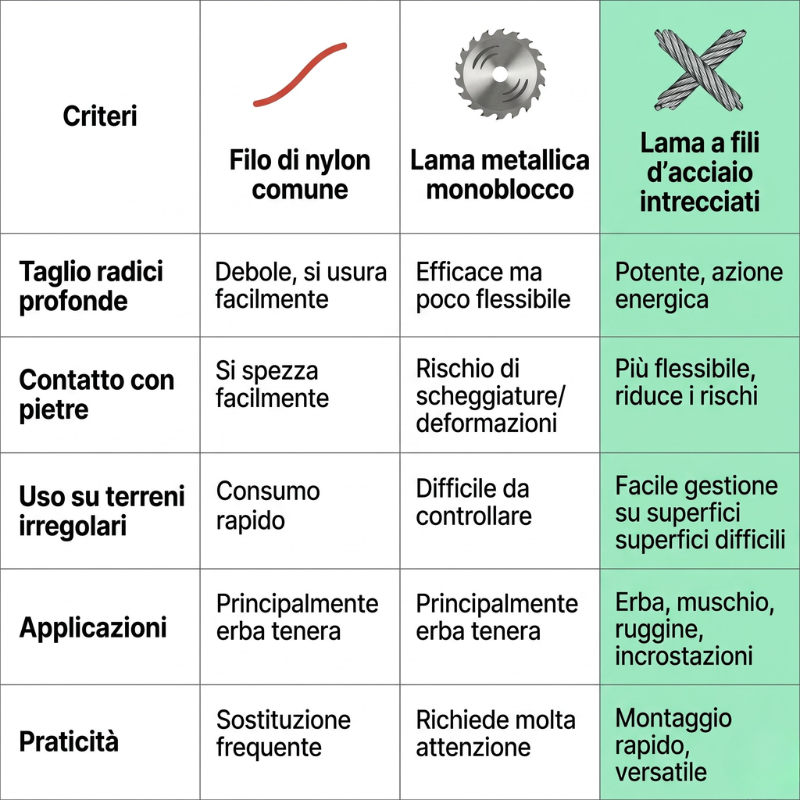 La Testa Del Tagliaerba Ha 6 Rami Intrecciati Con Filo D'Acciaio Resistente